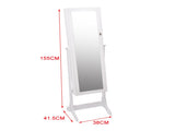 Levede Mirror Jewellery Cabinet Makeup JB1002-WH