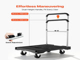 Foldable Push Cart Dolly, 149.69 kg Capacity, Folding Truck with Swivel Wheels, Moving V952-ZDPBC330LBSLTUW2Q001V0