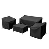 4PCS Large Outdoor Dustproof Furniture Cover Set with Zippered Bag - Waterproof and V888-ELOSUNG49066