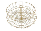 2 Tier Fruit Basket Iron Round Golden Nordic Household Snack Storage Tray for Party Desktop Kitchen V1294-YM0717-3115220084911