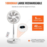 VEVOR 12 Inch Foldable Oscillating Standing Fan with Remote Control, 4 Speed Adjustable Portable V952-CDFS12YCSSSF9DA1CV9