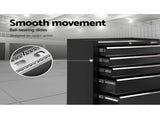 Giantz 5 Drawer Tool Box Cabinet Chest Trolley Box Garage Storage Toolbox Black TB-5DR-ROLL-BK