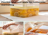 Pickle Container Rectangle Food Fermentation Storage Box for Home Kitchen Jar Airtight Pickle Keeper V1192-AZ-W-22083