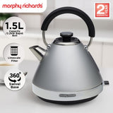 Morphy Richards 1.5L Venture Collection MRVK15SG Pyramid Kettle in Steel Grey