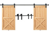 8FT Sliding Barn Door Hardware Closet Track Kit for Double Doors I Hanger V952-GCYMWJTJHS8FD5SVJV0