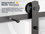 2m Heavy Duty Sliding Barn Single Door Hardware Kit Damper Track Rail Roller System V324-CS-BARNRAIL200