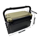 Double-layer multi-function outdoor storage fishing box, can be used as a stool, convenient storage V1102-HEYJ-004