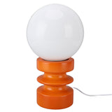 Retro Table Lamp Decorative Glass Lampshade Wooden Base USB Small Nightstand Light for Bedroom V1294-YM0901-3119240076911