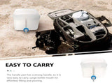 Outdoor Water Storage Bag Foldable White Container with Handle for Camping V1192-AZ-W-23966