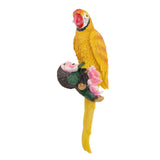 Parrot Sculpture Resin Bird Figurine Half Face Hanging Sculpture for Wall Tree Living Room Balcony V1294-YM0901-3111250017113