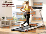 Everfit Treadmill Electric Home Gym Fitness Exercise Fully Foldable 450mm White TMILL-CHI-450-M610-WH