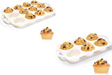 Silicone Regular Size Muffin Pan 12 Cups & Jumbo Muffin Pan with Metal Reinforced Frame V1258-DP02-C-26