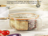 Spice Jars - Divided Spice Jar - Divided Spice Container - 4 Grids Transparent Spice Container - For V1188-MS101-02006-1