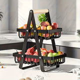 Heavy-Duty Metal Fruit Storage Basket Space-Saving Organizer for V1102-JSSGL002