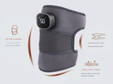 Grey Wireless Heated Knee Massager Brace - Rechargeable Vibration & Heat Therapy for Joint Pain V888-ELOSUNG32326