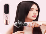 Cordless Hair Straightener and Curler 2 in 1 Mini Ceramic Flat Iron for Travel V1263-JX-6547