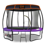 Kahuna Trampoline 12 ft with Roof - Purple TRA-KAH-12-PU-RF