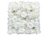 Artificial Flower Wall Backdrop Panel 40cm x 60cm Mixed Whites V637-DP1193820