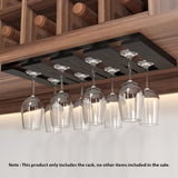 SOGA 2X 33.3cm Wine Glass Holder Hanging Stemware Storage Organiser Kitchen Bar Restaurant TAN1037X2