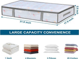 2 Pack Under Bed Storage Containers Bins-55L, 3-Pack Clothes Bags-35L V1259-DP01-A-4602
