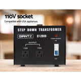 Giantz 2000 Watt Step Down Transformer ST-2000W-BL