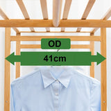 120cm Width Bamboo Clothes Rack Garment Closet Storage Organizer Hanging Rail Shelf Fabric Dustproof V255-B-TYPEB-120CM