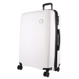 Pierre Cardin Inspired Milleni Checked Luggage Bag Travel Carry On Suitcase 75cm - White V563-MONACO-LARGE-WHITE