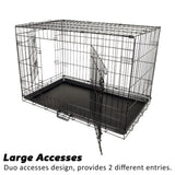 Wire Dog Cage Crate 42in with Tray Cushion Mat PINK Cover Combo V274-PET-WCCVCU42-PK