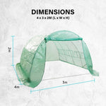 Garden Greenhouse Shed PE Cover Only 400cm Dome Tunnel V274-GN-GHCV403020-GN