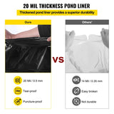 LLDPE Pond Liner 20x25 ft, Pond Liner 20 Mil, Fish Pond Liners for Waterfall, Pond and Fish Ponds V952-FSM20X25FT0000001V0