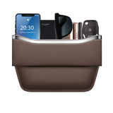 2Pack Car Seat Gap Filler Organizer - Leather Console Side Pocket Seat Storage - Stylish and V1107-800-57317-BRN-2PACK