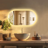 120x60cm LED Bathroom Mirror Oval Anti-Fog Dimmable Wall Mount V178-66710