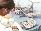 Wedding Guest Book Drop Box Guest Book, Wooden Frame Heart Shape Drop Guest Book Rustic With 80 V1366-AZ2-W-23633