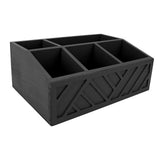 Tea Bag Organizer Multifunctional Wooden Divided Tea Bag Holder for Coffee Capsules Paper Cups Black V1294-YM0901-3117250004911