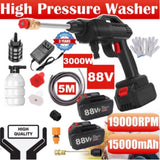 88V Cordless Electric High Pressure Washer Water Spray Gun Car Cleaner 2 Battery V201-SPRAY02BL8AU2