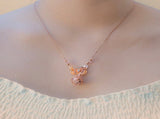 Gift Box - Butterfly Rose Gold Aroma Necklace Purify Oil Blend V760-GBAJ - 31