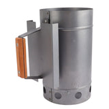 Grill Chimney Starter Wood Handle Compact Barbecue Chimney Starter for Outdoor Cooking Camping V1294-YM0706-3111230161911