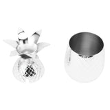 Cocktail Shaker Pineapple Shape Stainless Steel Polished Smooth Surface 500ml for Home Bar Silver V1294-YM0703-3118230139913