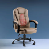 Artiss Massage Office Chair Executive Computer Gaming Chairs Brown PU Leather Espresso MOC-09M-2P-EP