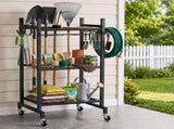 Gardeon Garden Tool Organizer with Wheels Heavy Duty Garage Yard Storage Cart GTO-3T-BK