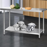 Cefito 1524x610mm Stainless Steel Kitchen Bench 304 SSKB-304S-60