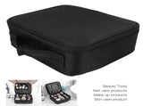 Travel makeup box, makeup train box storage, portable artist storage makeup bag with adjustable V1366-AZ2-W-07114