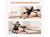 Incline Chest Fly and Rear Delt Fly Machine, 450 LBS Chest Machine, Adjustable Fitness Chest Bench V952-XBTJJXTZYTJSOY411V0