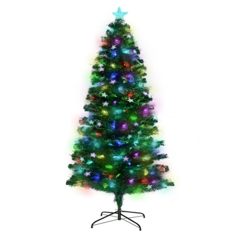 Christabelle 2.4m Enchanted Pre Lit Fibre Optic Christmas Tree Stars CMT-JFA-240-OPF