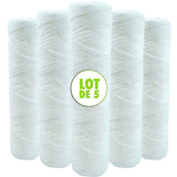 Set of 5 Spiral Water Filter Cartridges Anti-Sediment 10 Inch 254 mm - Compatible with 10 Inch V1237-ZY-203-2019