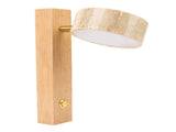 Rotating Stone Wall Sconce with Switch LED Warm Light Adjustable Angle Rustic Industrial Wall Lamp V1294-YM0901-3119250032811