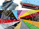 20x BANDANA Paisley 100% COTTON Head Wrap Durag Bandanna Scarf Mask BULK - Assorted Colour Pack V563-20BANDANA-ASST