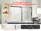 Frameless Sliding Bathtub Door, 1422-1524 mm x 1524 mm, Frameless Shower Glass Door, Frameless V952-TLYGM60W62HI3IDVNV0