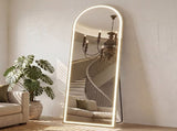Levede 165cm Full Length Mirror Arched Dressing Mirrors Free Stand Wall Mounted DECO1041-WH-160X50-AU