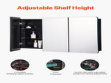 Medicine Cabinet, 25.5 x 40 inch, Medicine Cabinet for Bathroom with Mirror, Aluminum Frame Bathroom V952-JXYJJXJ25540X2HYLV0